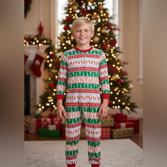 Jammies For Your Families® Joyful Celebration One-Piece PJ’s Festive Holiday - Picture 1 of 12